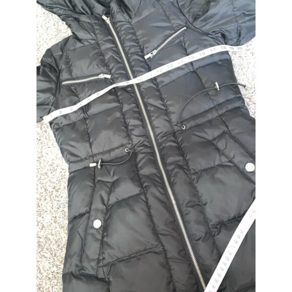 Michael Kors Size XS Long black puffer jacket full zip coat - Picture 8 of 11